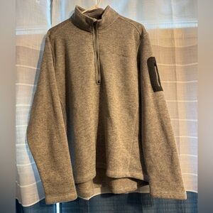 Eddie Bauer Men's Heathered Gray Zip-Up Sweater